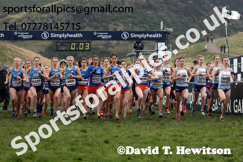 Simplyhealth Great Edinburgh XCountry junior women, 2018 Simplyhealth Great Edinburgh International XCountry. Photo: David T. Hewitson/Sports for All Pics